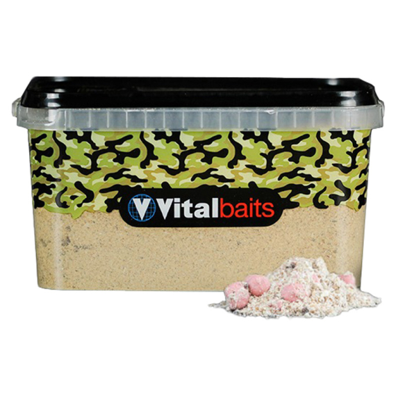 Vital Baits Groundbait Strawberry Nutty Bucket 3 kg ryhmässä Uistimet / vieheet / Boiliet, Hook-syötit & Mäski / Groundbait / Groundbait @ Sportfiskeprylar.se (08-0017)