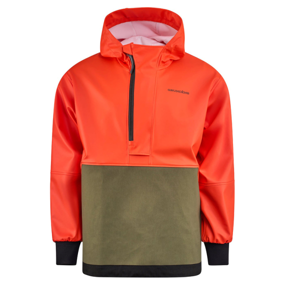 Grundéns Neptune Armored Anorak Orange/Olive ryhmässä Vaatteet ja kengät / Vaatetus / Takit / Sadetakit @ Sportfiskeprylar.se (10208-811-0014r)