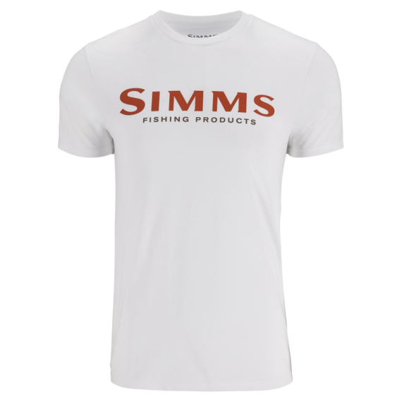 Simms Logo T-Shirt Pure White ryhmässä Vaatteet ja kengät / Vaatetus / T-paidat @ Sportfiskeprylar.se (12803-1291-20r)