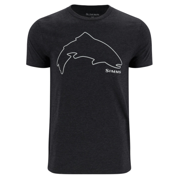 Simms Trout Outline T-Shirt Dark Gunmetal Heather ryhmässä Vaatteet ja kengät / Vaatetus / T-paidat @ Sportfiskeprylar.se (13519-1293-20r)