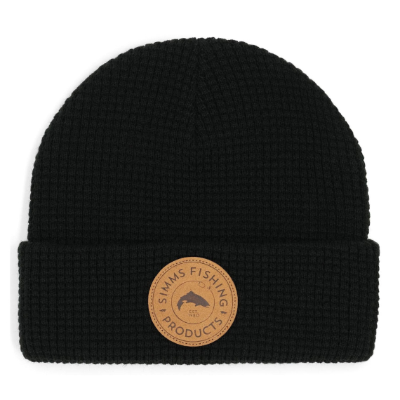 Simms Everyday Waffle Knit Beanie Black ryhmässä Vaatteet ja kengät / Lippikset ja päähineet / Lakit & pipot @ Sportfiskeprylar.se (13786-001-00)