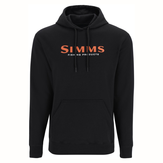 Simms Logo Hoody Black ryhmässä Vaatteet ja kengät / Vaatetus / Villapaidat / Hupparit @ Sportfiskeprylar.se (14143-001-20r)