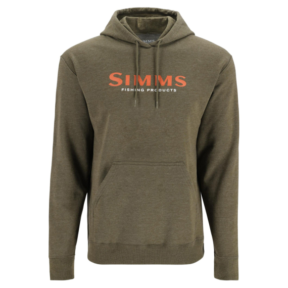 Simms Logo Hoody Military Heather ryhmässä Vaatteet ja kengät / Vaatetus / Villapaidat / Hupparit @ Sportfiskeprylar.se (14143-914-20r)