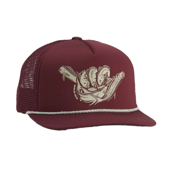 Howler Structured Snapback Hats Fish Shaka Burgundy ryhmässä Vaatteet ja kengät / Lippikset ja päähineet / Lippikset / Snapback-lippikset @ Sportfiskeprylar.se (160622F-BUR)