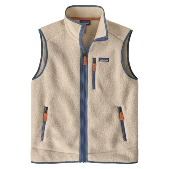 Patagonia M\'s Retro Pile Vest Dark Natural w/Utility Blue - XS ryhmässä Vaatteet ja kengät / Vaatetus / Liivit / Arkiliivit @ Sportfiskeprylar.se (22821-DNLU-XS)