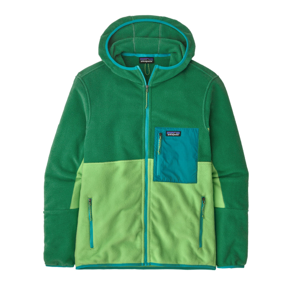 Patagonia M\'s Microdini Hoody Glisten Green ryhmässä Vaatteet ja kengät / Vaatetus / Villapaidat / Fleecepaidat @ Sportfiskeprylar.se (26210-GLTN-Sr)