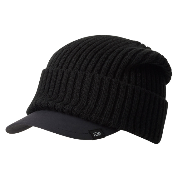 Daiwa Knit Cap With Brim - Black ryhmässä Vaatteet ja kengät / Lippikset ja päähineet / Lippikset @ Sportfiskeprylar.se (32-223231)