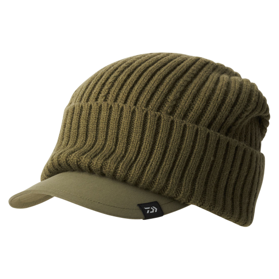 Daiwa Knit Cap With Brim - Olive ryhmässä Vaatteet ja kengät / Lippikset ja päähineet / Lippikset @ Sportfiskeprylar.se (32-223233)