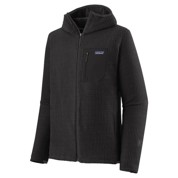 Patagonia M\'s R1 Air Full-Zip Hoody Black ryhmässä Vaatteet ja kengät / Vaatetus / Villapaidat / Hupparit @ Sportfiskeprylar.se (40255-BLK-Sr)