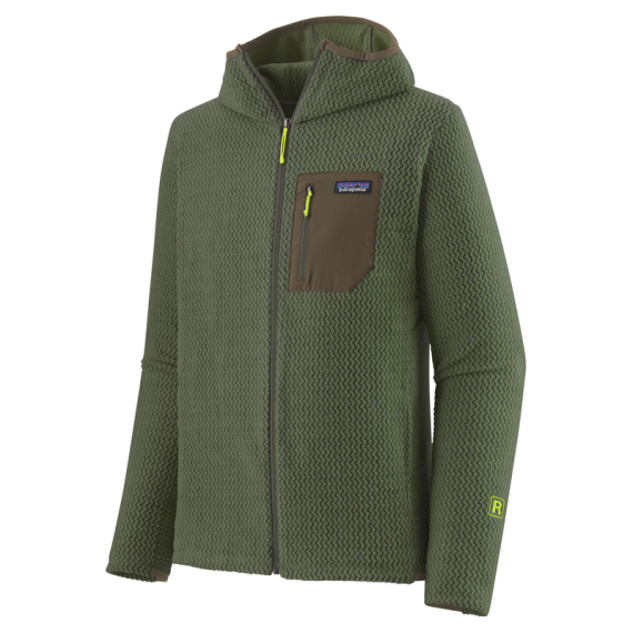 Patagonia M\'s R1 Air Full-Zip Hoody Torrey Pine Green ryhmässä Vaatteet ja kengät / Vaatetus / Villapaidat / Hupparit @ Sportfiskeprylar.se (40255-TPGN-Sr)