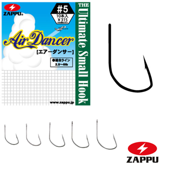 Zappu Air Dancer 1 (10-pcs) ryhmässä Koukut & Tarvikkeet / Koukut / Dropshot koukut @ Sportfiskeprylar.se (4528474700951)