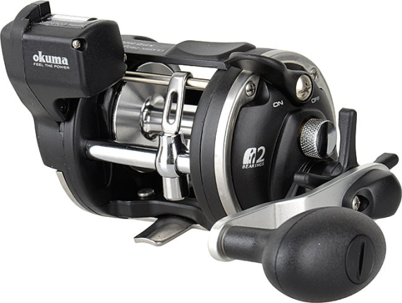 Okuma Classic Linecounter XPD- 30DLXA 2bb Left Hand ryhmässä Kelat / Uistelukelat / Pyöreät baitcasting kelat @ Sportfiskeprylar.se (49694)