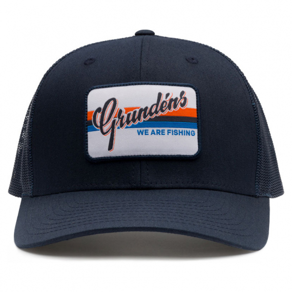 Grundéns Script Trucker Navy ryhmässä Vaatteet ja kengät / Lippikset ja päähineet / Lippikset / Trucker lippikset @ Sportfiskeprylar.se (50273-410-0001)