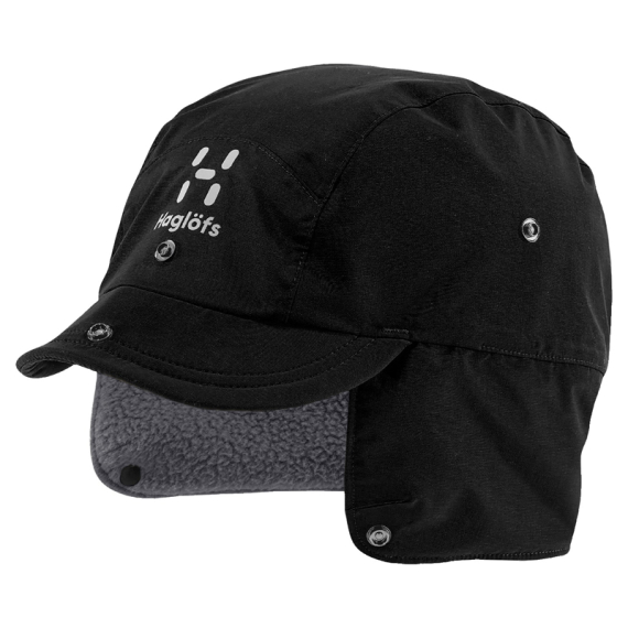 Haglöfs Mountain Cap True Black/Magnetite ryhmässä Vaatteet ja kengät / Lippikset ja päähineet / Lippikset / Lippikset korvaläpillä @ Sportfiskeprylar.se (6055932CT715r)