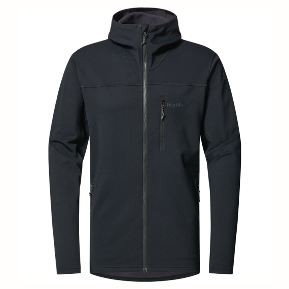 Haglöfs Rosson Mid Hood Men True Black ryhmässä Vaatteet ja kengät / Vaatetus / Takit / Kuoritakit @ Sportfiskeprylar.se (6076052C5020r)