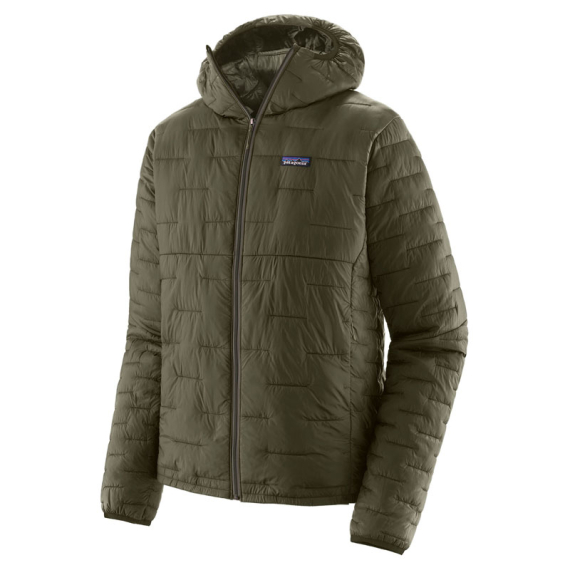 Patagonia M\'s Micro Puff Hoody Pine Needle Green ryhmässä Vaatteet ja kengät / Vaatetus / Takit / Synteettisesti eristetyt takit @ Sportfiskeprylar.se (84031-PNGR-Sr)