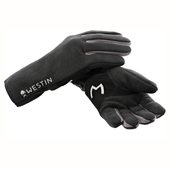 Westin Full Fleece Gloves Carbon Black ryhmässä Vaatteet ja kengät / Vaatetus / Käsineet @ Sportfiskeprylar.se (A223-657-Mr)