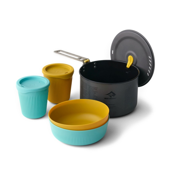 Sea To Summit Frontier UL One Pot Cook Set 2L, 5pcs ryhmässä Retkeily / ulkoilu / Retkikeittiöt & keittiövälineet / Kannut & pannut / Kannut @ Sportfiskeprylar.se (ACK027031-122102)