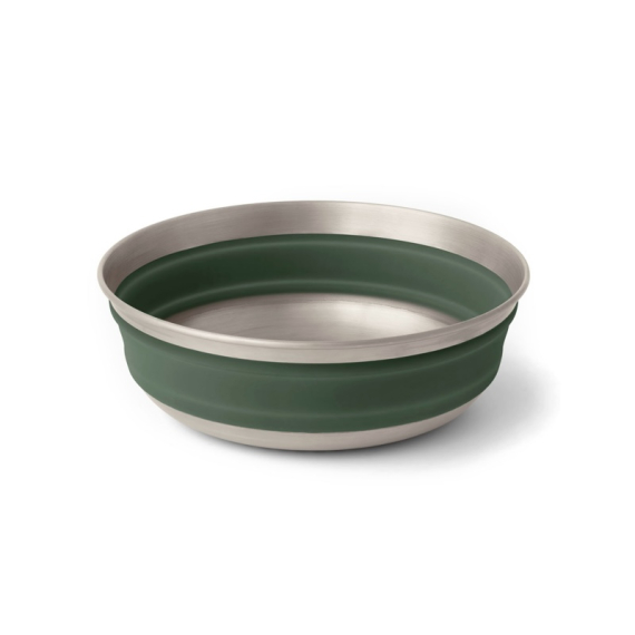 Sea To Summit Detour Stainless Steel Collapsible Bowl M Green ryhmässä Retkeily / ulkoilu / Retkikeittiöt & keittiövälineet / Lautaset & Kulhot / Kulhot @ Sportfiskeprylar.se (ACK039011-052004)