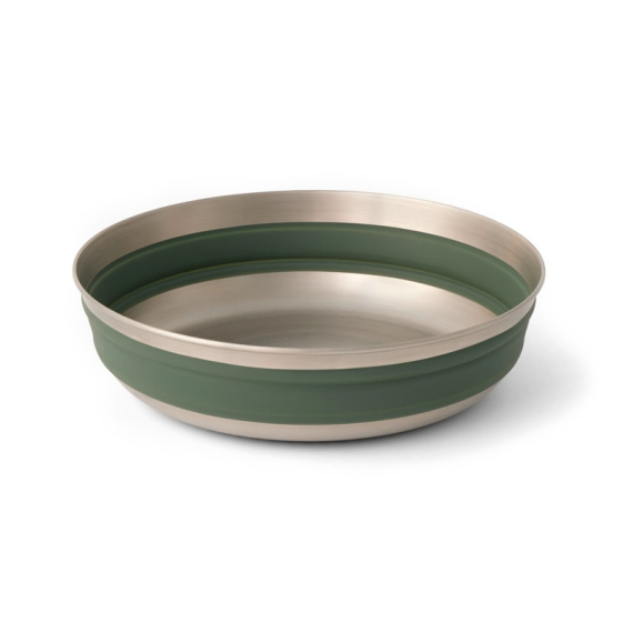 Sea To Summit Detour Stainless Steel Collapsible Bowl L Green ryhmässä Retkeily / ulkoilu / Retkikeittiöt & keittiövälineet / Lautaset & Kulhot / Kulhot @ Sportfiskeprylar.se (ACK039011-062008)