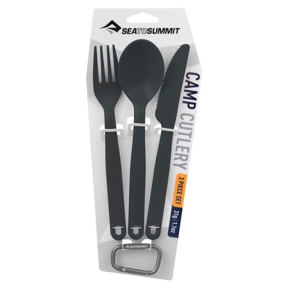 Sea To Summit Cutlery Polypropylen Cutleryset Charcoal ryhmässä Retkeily / ulkoilu / Retkikeittiöt & keittiövälineet / Aterimet ja lisävarusteet @ Sportfiskeprylar.se (ACUTLCH)