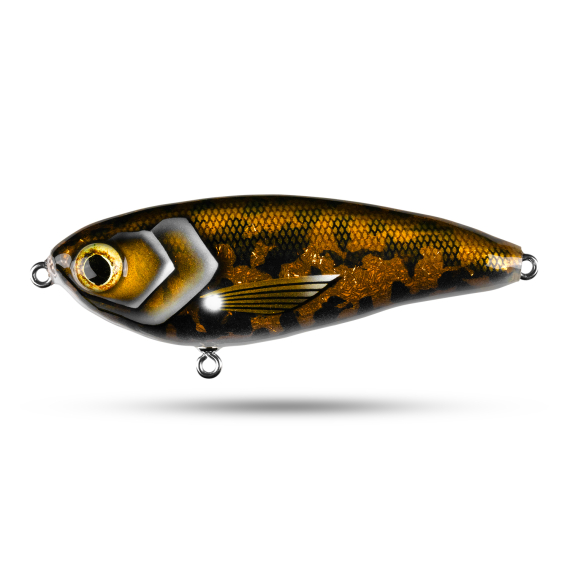 Elfbaits Swim 15cm, 100g - Bronze Burbot ryhmässä Uistimet / vieheet / Käsintehty vieheet / Käsintehty Jerkbaits @ Sportfiskeprylar.se (EFLBAITSS2)