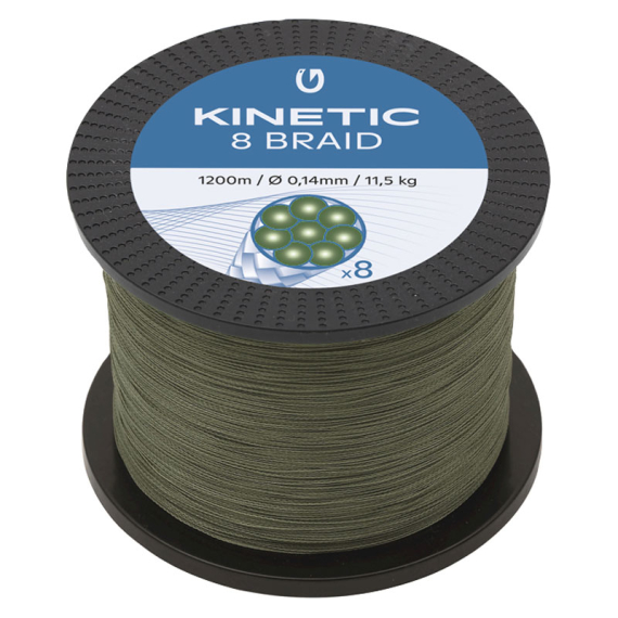 Kinetic 8 Braid 1200m Dusty Green 0,16mm/12kg ryhmässä Siimat / Kuitusiimat @ Sportfiskeprylar.se (F502-025-098)