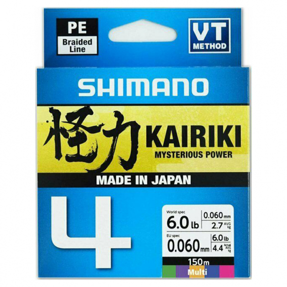 Shimano Kairiki 4, Multi Color - 150m ryhmässä Siimat / Kuitusiimat @ Sportfiskeprylar.se (LDM54TE0810015MMULTIr)