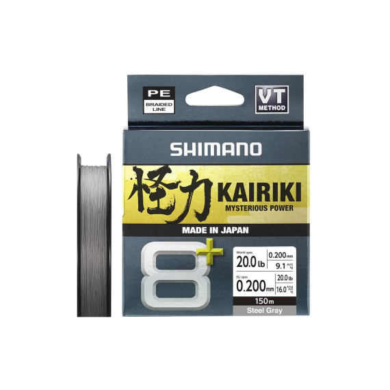 Shimano Kairiki 8+ 150m Grey ryhmässä Siimat / Kuitusiimat @ Sportfiskeprylar.se (LDM58XE0606015Sr)