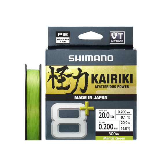 Shimano Kairiki 8+ 300m Green ryhmässä Siimat / Kuitusiimat @ Sportfiskeprylar.se (LDM68XE0606030Gr)