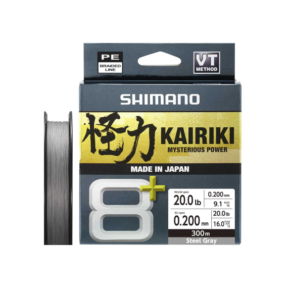 Shimano Kairiki 8+ 300m Grey ryhmässä Siimat / Kuitusiimat @ Sportfiskeprylar.se (LDM68XE0810030Sr)