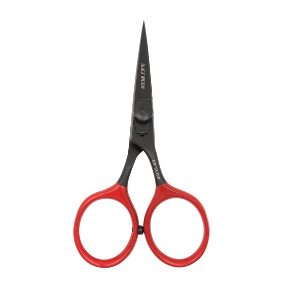 DR Slick SR45BW Black Widow Hair Razor Scissor 4-1/2\'\' Bent Shaft Black and Red ryhmässä Työkalut & Lisätarvikkeet / Pihdit & sakset / Leikkurit & sakset @ Sportfiskeprylar.se (NFD9321-SR45BW)