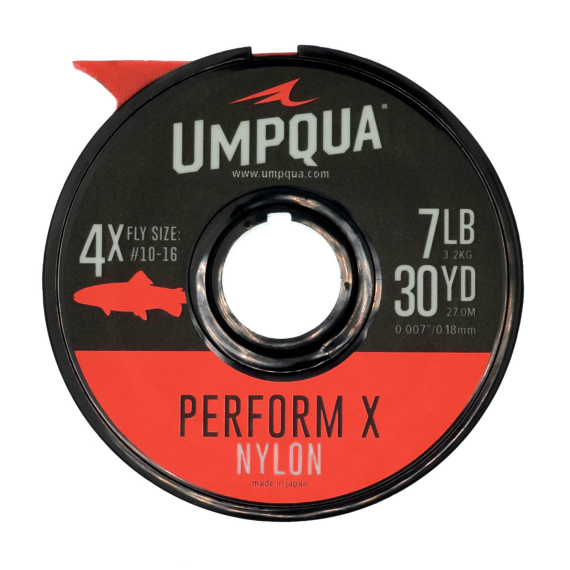 Umpqua Perform X Trout Nylon Tippet 27m ryhmässä Koukut & Tarvikkeet / perukkeet & perukemateriaalit / Perukemateriaalit / Perukemateriaali perhokalastus @ Sportfiskeprylar.se (NFD9395-1Xr)