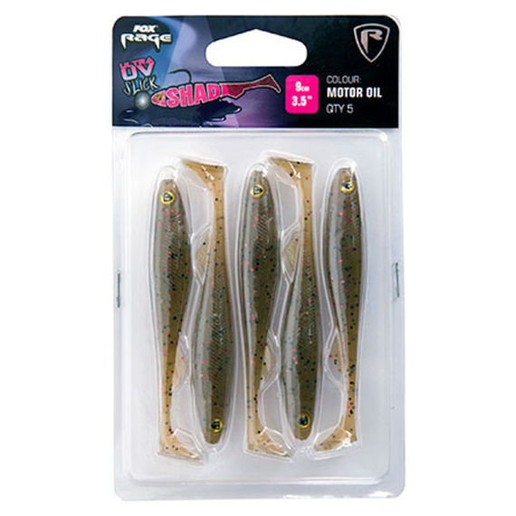 Fox Rage Slick Shad Ultra UV 9 cm 5kpl ryhmässä Uistimet / vieheet / Softbaits / Kumikalat / Ahven heittojigit & Kuha heittojigit @ Sportfiskeprylar.se (NSC029r)