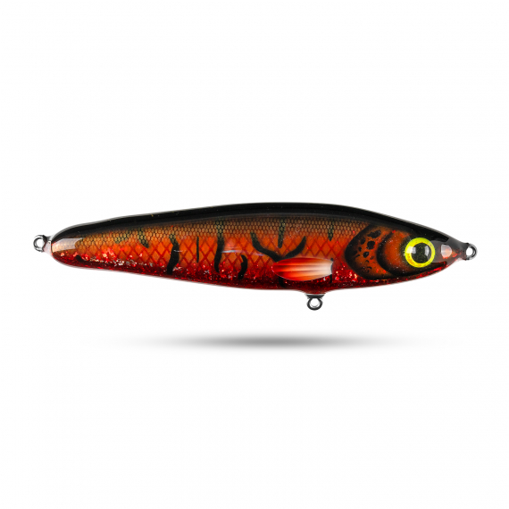 Pineslope Lures Beef Jerky Shallow 22cm, 130g - Red/Black Glitter ryhmässä Uistimet / vieheet / Käsintehty vieheet / Käsintehty Jerkbaits @ Sportfiskeprylar.se (PSLBJS22-8)