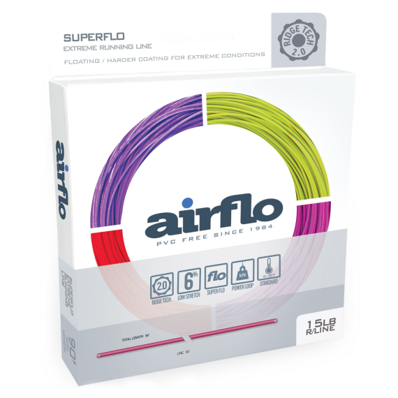 Airflo Superflo Rdige 2.0 Extreme Running Line ryhmässä Siimat / Perhosiimat / Juoksusiimat @ Sportfiskeprylar.se (RSF-EX-RLF-15LB-Lir)