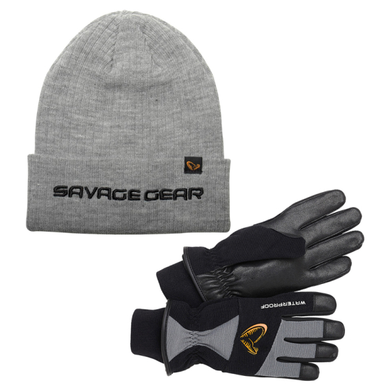 Savage Gear Glove And Hat Set ryhmässä Kalastusmenetelmät / Talvikalastus / Talvivaatteet / Käsineet @ Sportfiskeprylar.se (SAVAGEGEARGLOVENHATSET)