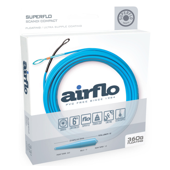 Airflo Superflo Scandi Compact Shooting Head Floating ryhmässä Siimat / Perhosiimat / Ampumapäät @ Sportfiskeprylar.se (SFS-SCC-420-SBr)