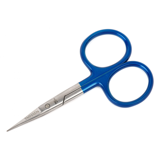 SMHAEN Scissor Straight 4\'\' Tungsten Carbide Fine Blade Blue ryhmässä Työkalut & Lisätarvikkeet / Pihdit & sakset / Leikkurit & sakset @ Sportfiskeprylar.se (SM-110)