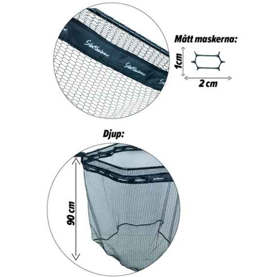 SvartZonker Snoken Spare Landing Net 85x80cm ryhmässä Työkalut & Lisätarvikkeet / Kalastushaavit / Haavilaukut @ Sportfiskeprylar.se (SZ109106)