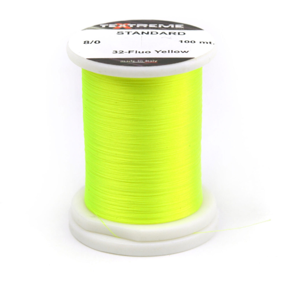 Textreme Tying Thread Standard 8/0 - Fluo Yellow ryhmässä Koukut & Tarvikkeet / Perhonsidonta / Perhonsidonta materiaali / Solmulanka @ Sportfiskeprylar.se (TE-SS8-32)