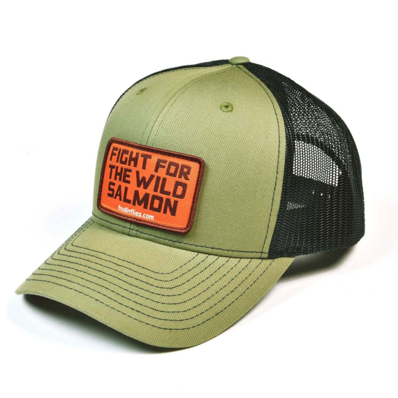 Frödin \'Wild Salmon\' Trucker Hat – Loden/Black ryhmässä Vaatteet ja kengät / Lippikset ja päähineet / Lippikset / Trucker lippikset @ Sportfiskeprylar.se (TH-FOB)