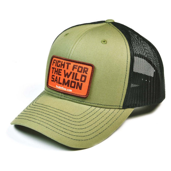 Frödin \'Wild Salmon\' Trucker Hat – Loden/Black ryhmässä Vaatteet ja kengät / Lippikset ja päähineet / Lippikset / Trucker lippikset @ Sportfiskeprylar.se (TH-FOB)