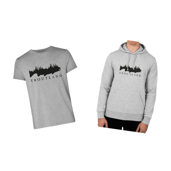 Troutland T-shirt & Hoodie ryhmässä Vaatteet ja kengät / Vaatetus / Villapaidat @ Sportfiskeprylar.se (TROUTLANDTHSET)