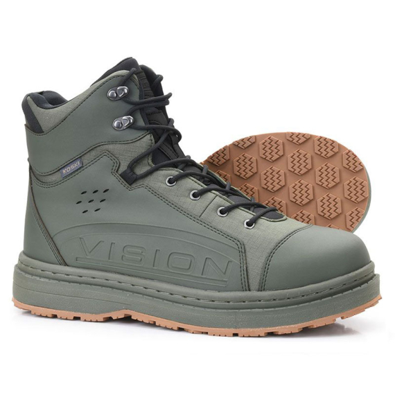 Vision Koski Green Wading Shoe Rubber 2.0 Sole ryhmässä Vaatteet ja kengät / Kahluuvarusteet / Kahluukengät @ Sportfiskeprylar.se (V2095-6r)