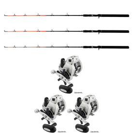 Daiwa Accudepth Plus 47LCBL (Left hand)/Maxximus Predator Ice Medium 140cm 3-Pack