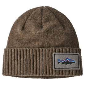 Patagonia Brodeo Beanie Fitz Roy Trout Patch: Ash Tan