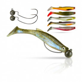 Scout Shad Tungsten Offset Jig Head Bundle