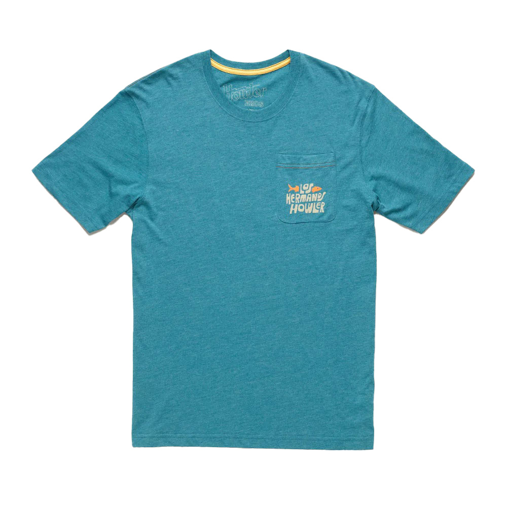 Howler Select Pocket T Los Hermanos Pescado Petrol Heather