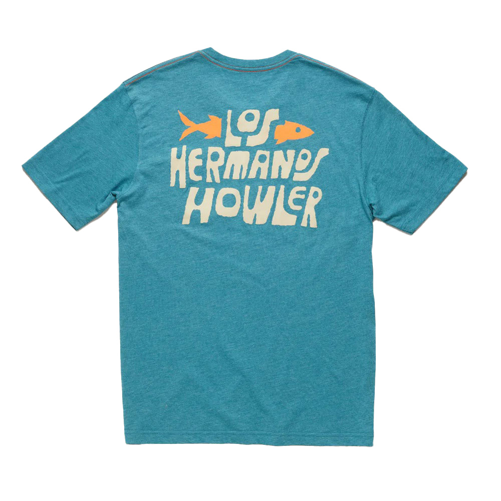 Howler Select Pocket T Los Hermanos Pescado Petrol Heather